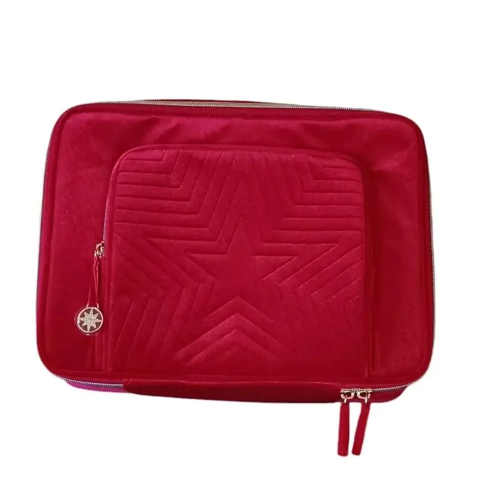 Estee Lauder Cosmetic Case Bag with Handle Limited Edition Red Velour 2023